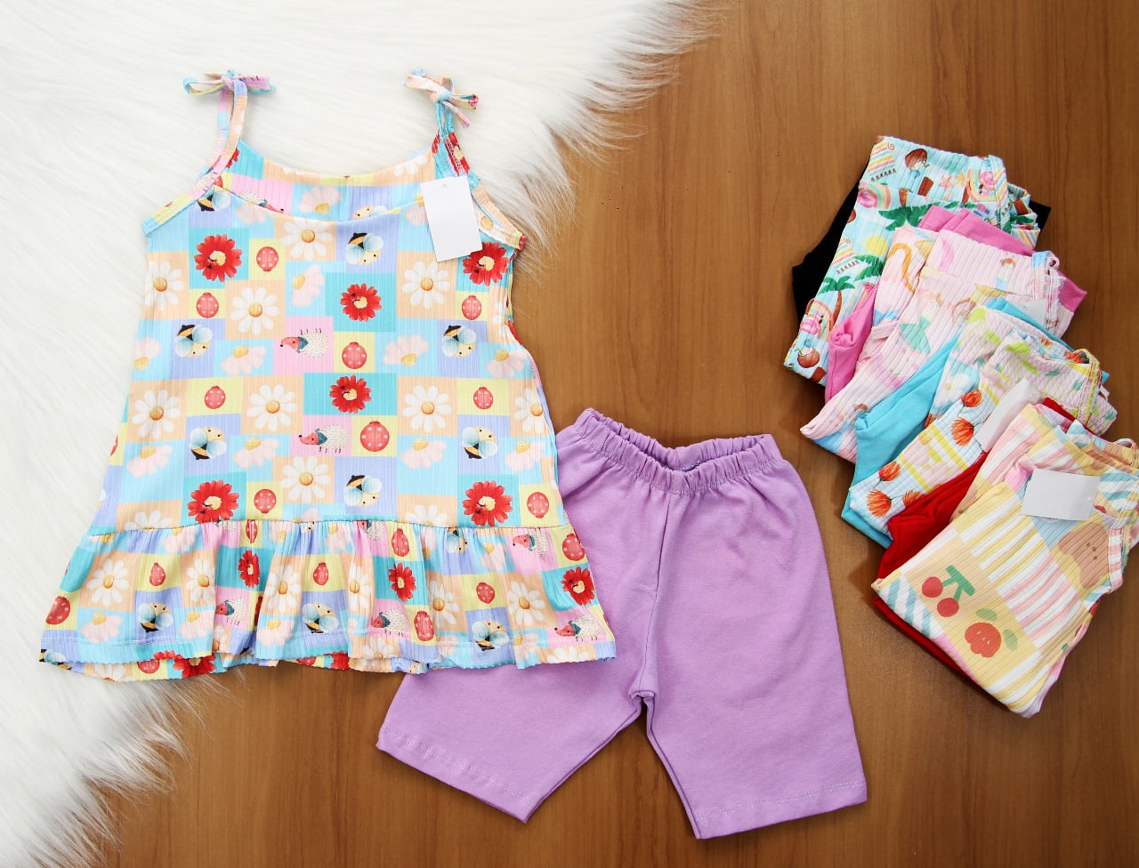 Cj. Alcinha Short Cotton 