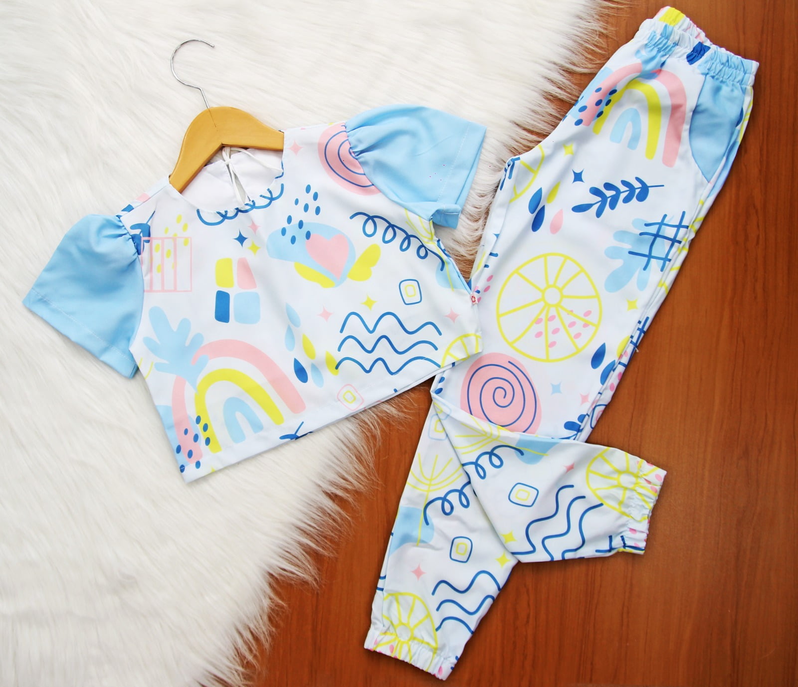 Cj. Cropped Calça Geom Juvenil