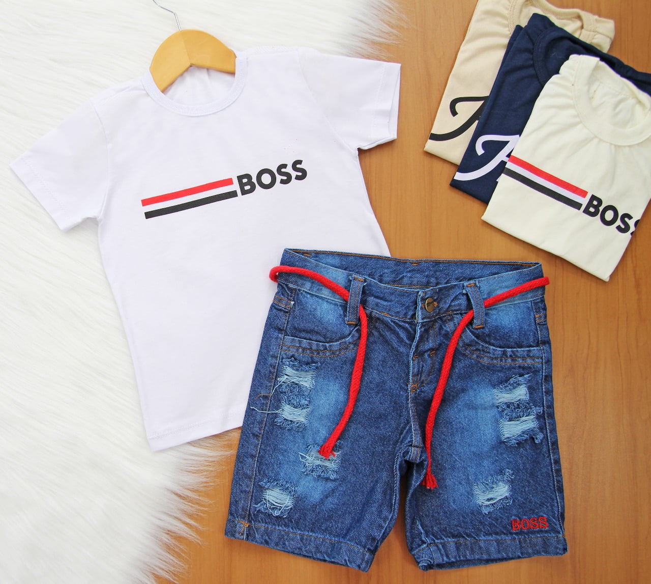Cj. HB Short Jeans Infantil SD