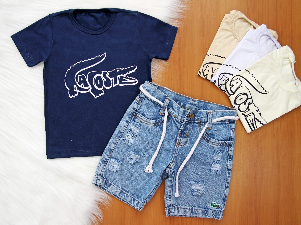 Cj. Lct Short Jeans Infantil SD