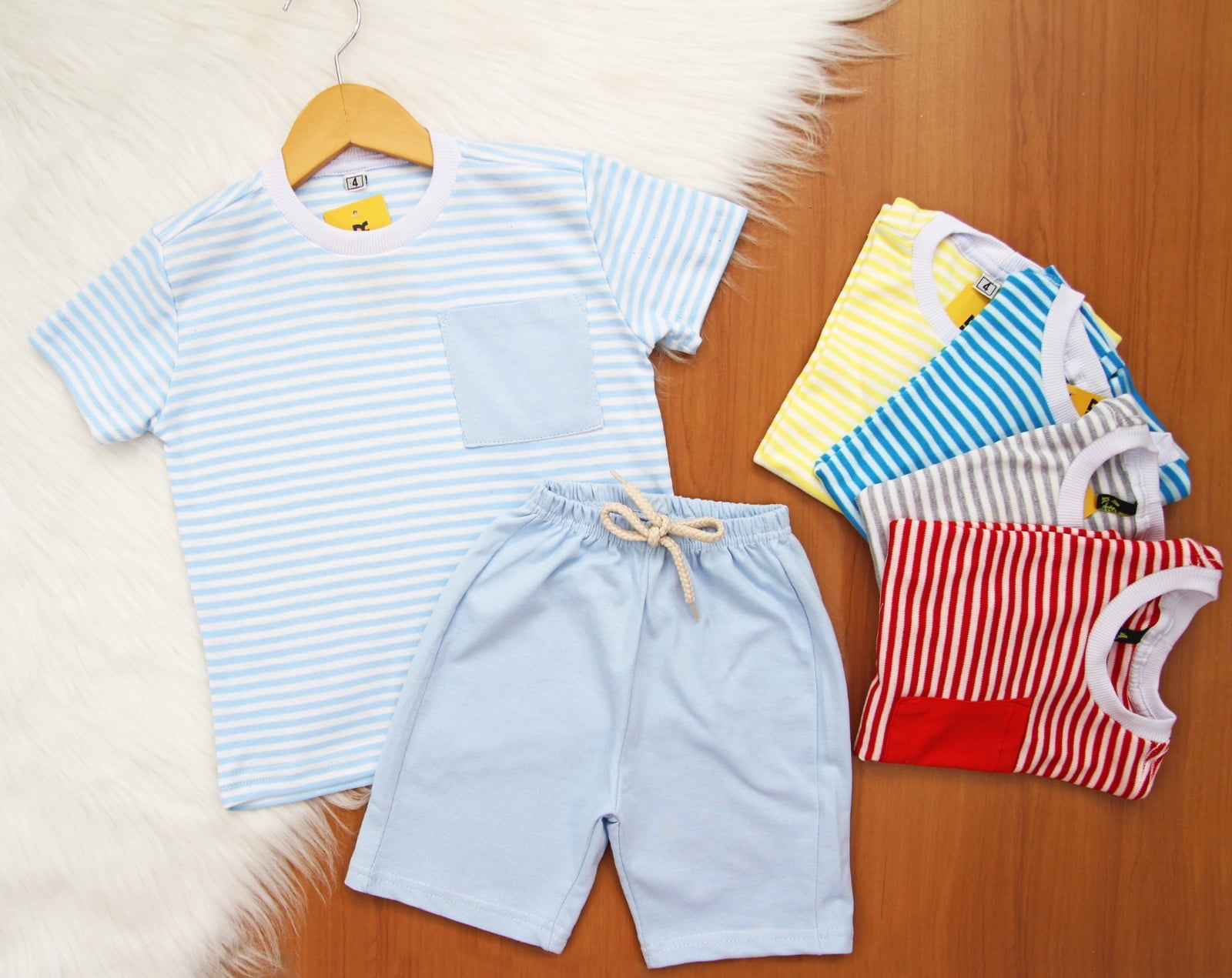 Cj. Listras Bolsinho Short