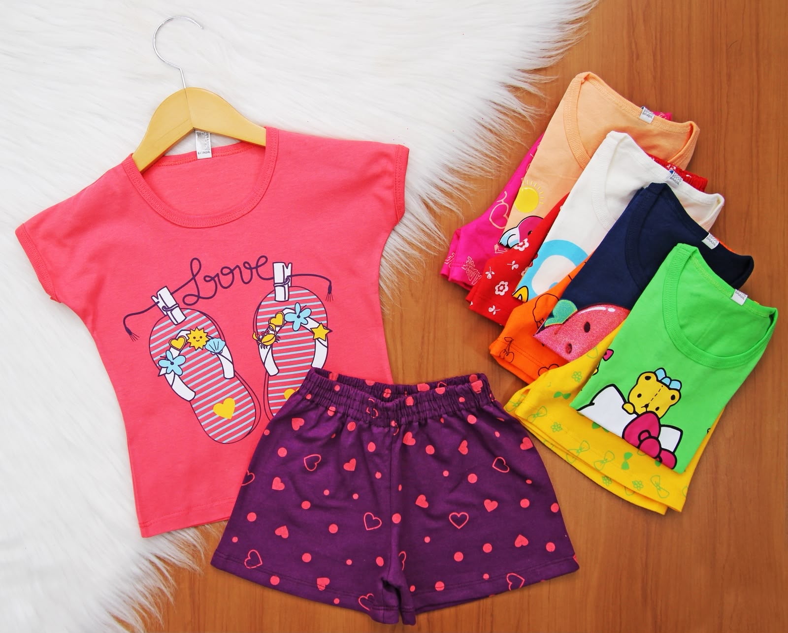 Cj. Manga Short Estampado F