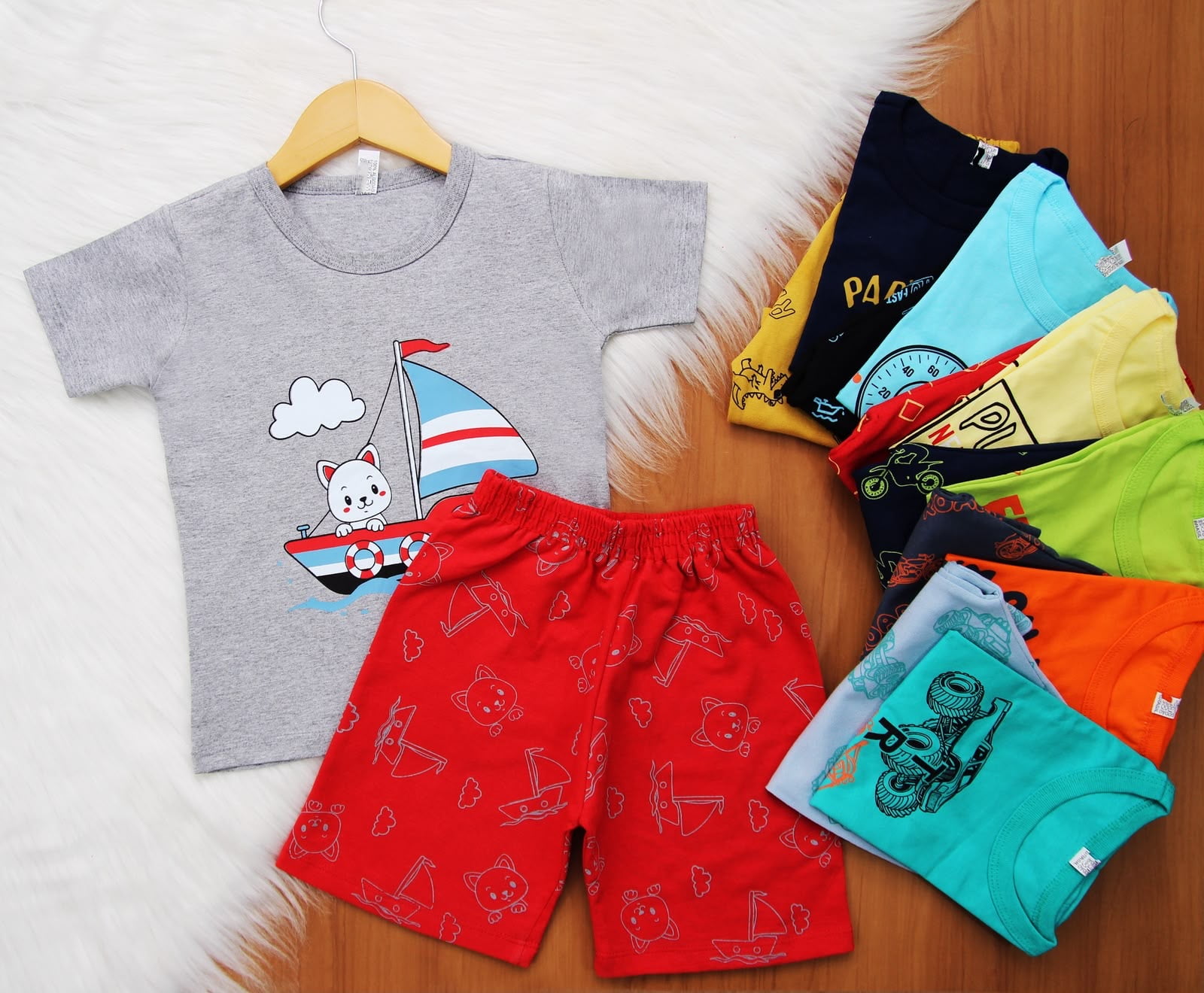 Cj. Manga Short Estampado M