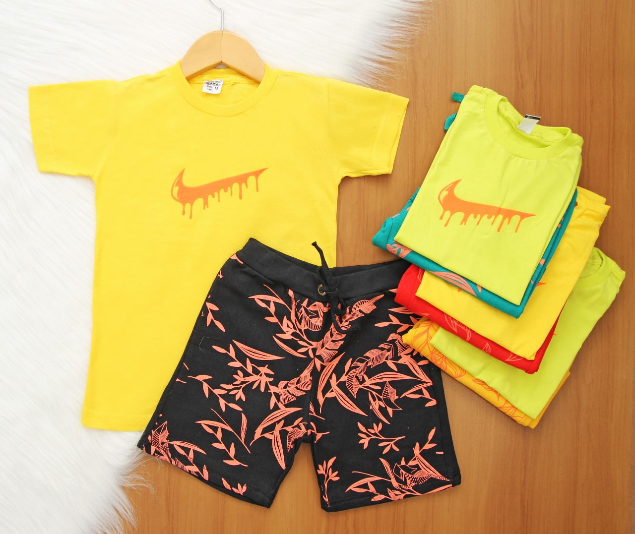 Cj. Nk Short Moletom Estampado