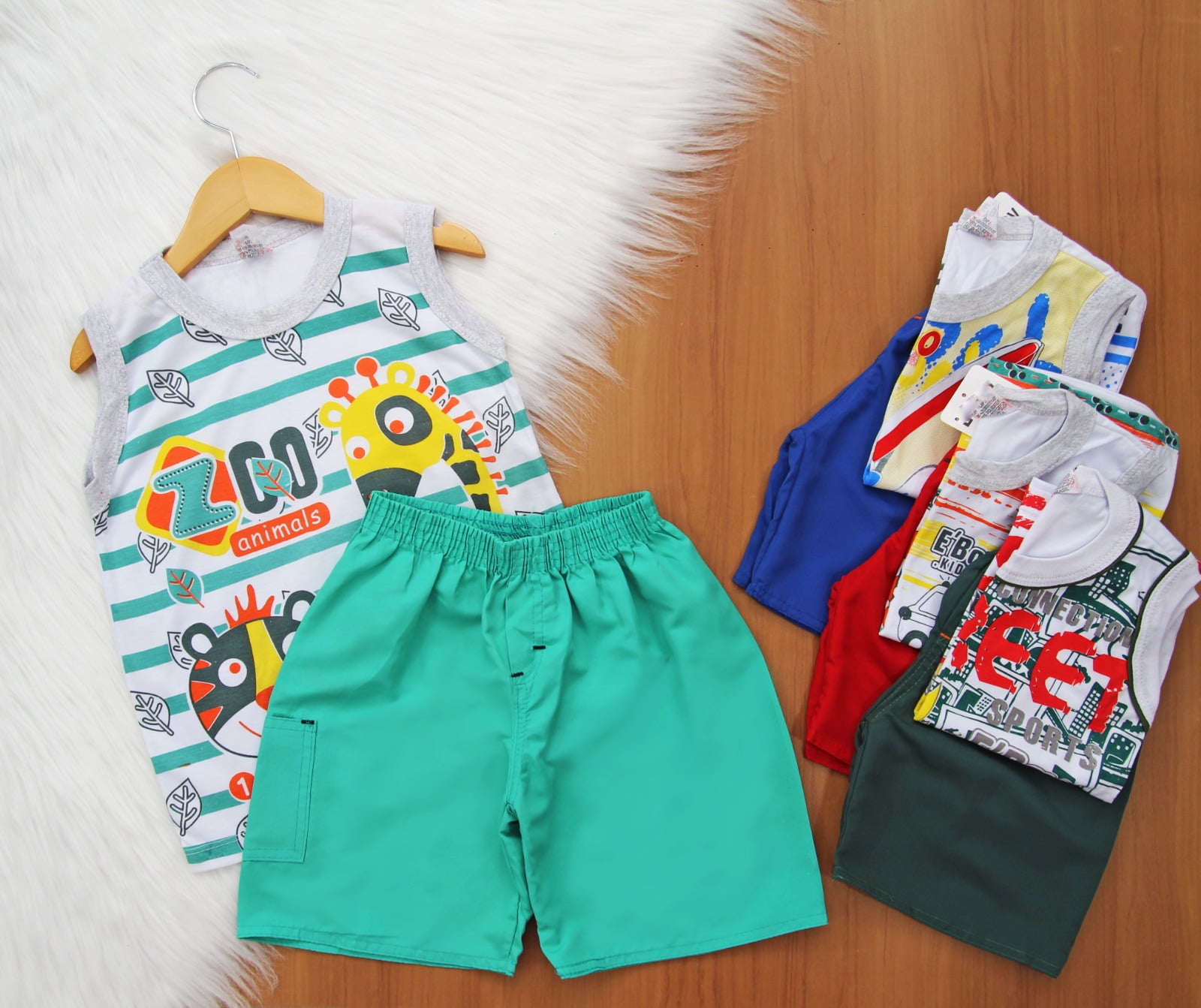 Cj. Regata Estampada Short Tactel