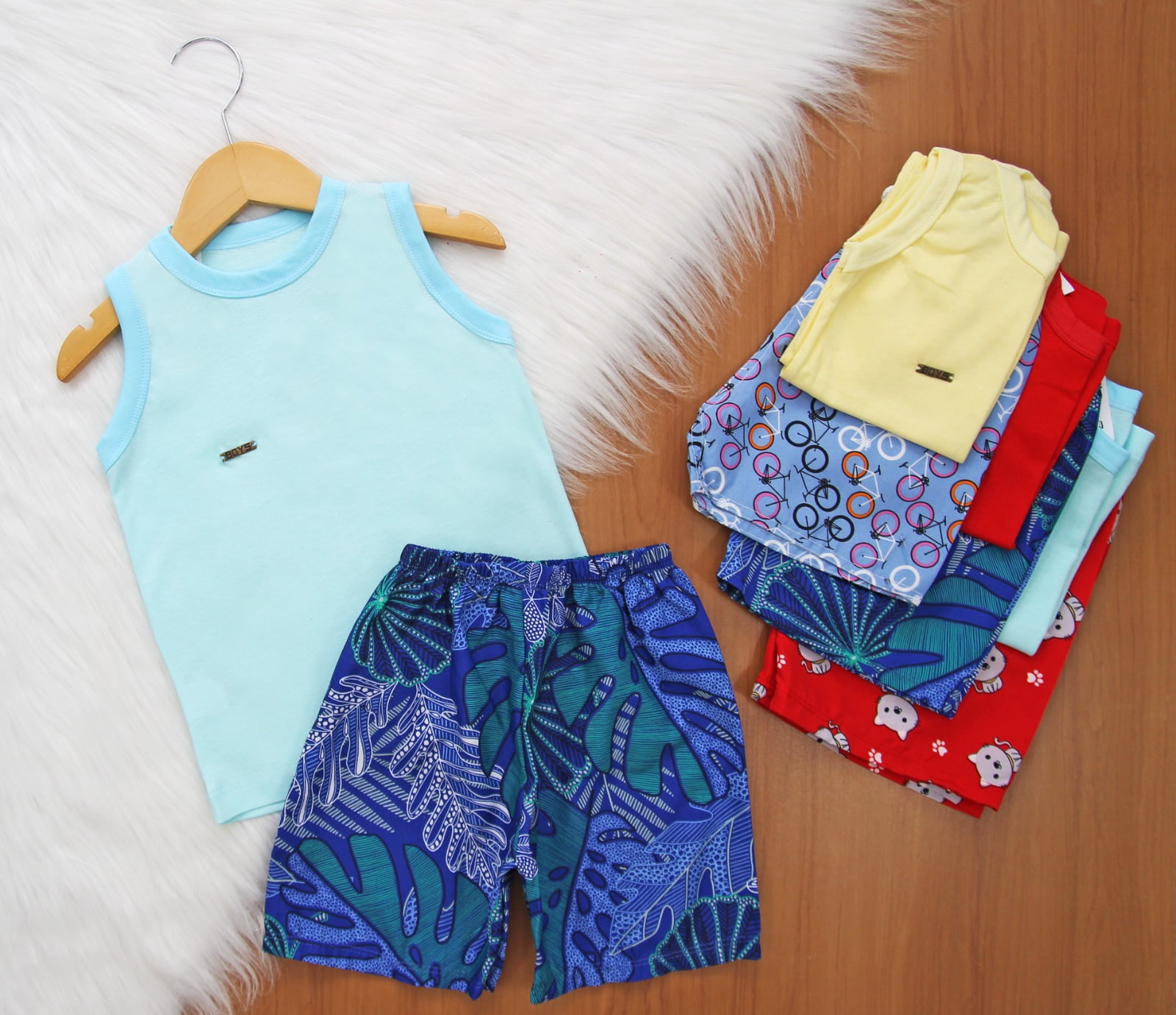 Cj. Regata Short Tactel Estampado