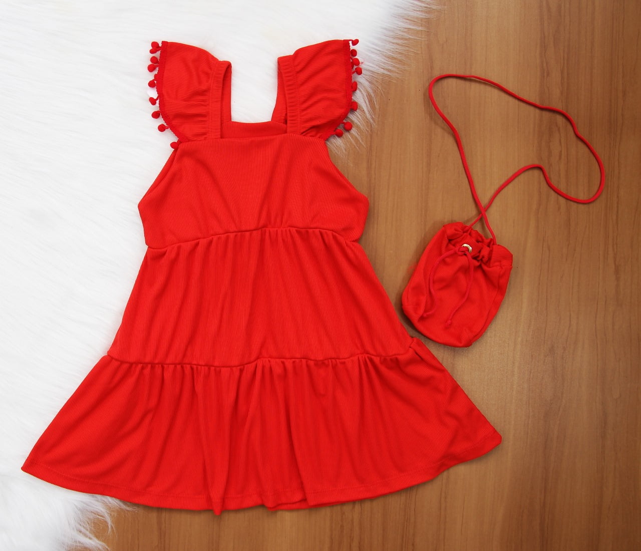 Vestido 3 Marias com Bolsinha 