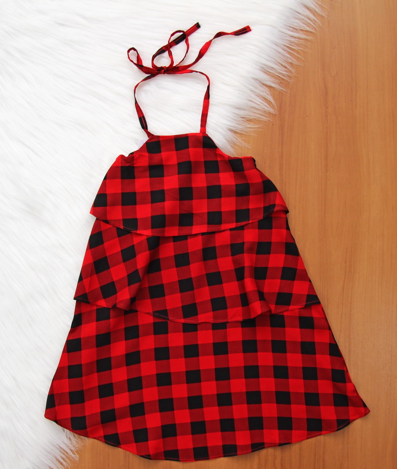 Vestido Alça Xadrez